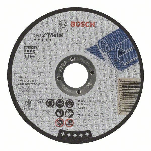 Dělicí kotouč rovný Best for Metal - A 30 V BF, 125 mm, 2,5 mm - 3165140733786 BOSCH