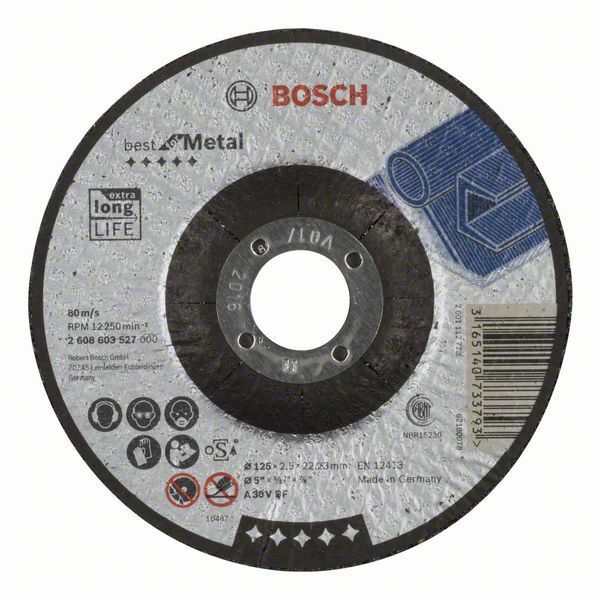 Dělicí kotouč profilovaný Best for Metal - A 30 V BF, 125 mm, 2,5 mm - 3165140733793 BOSCH