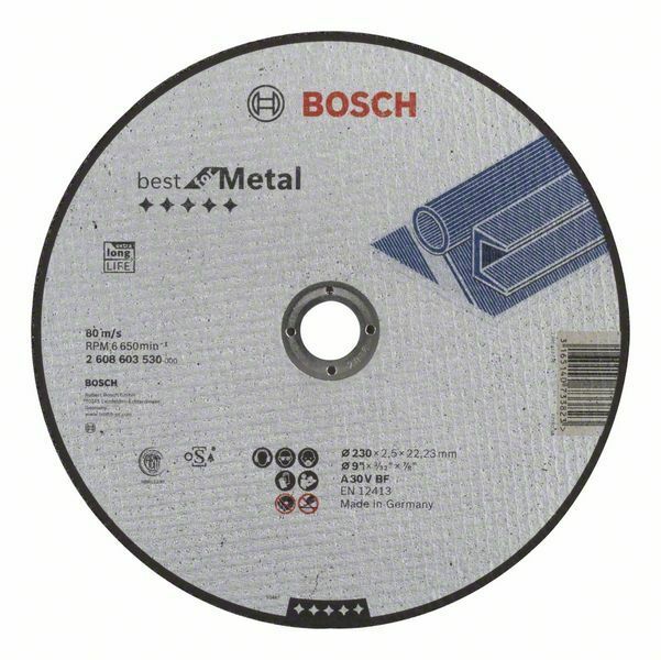 Dělicí kotouč rovný Best for Metal - A 30 V BF, 230 mm, 2,5 mm - 3165140733823 BOSCH