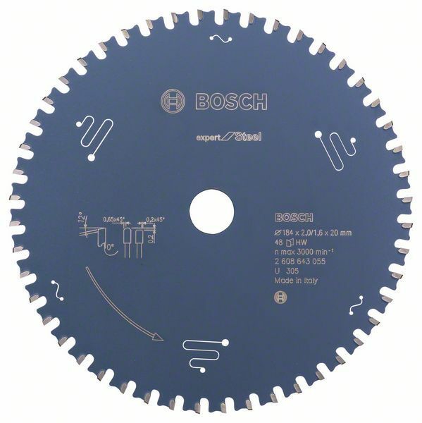 Pilový kotouč do okružních pil Expert for Steel - 184 x 20 x 2,0 mm, 48 BOSCH