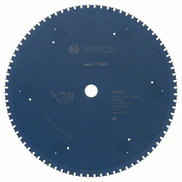 Pilový kotouč do okružních pil Expert for Steel - 355 x 25,4 x 2,2 mm, 80 BOSCH