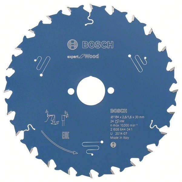 Pilový kotouč Expert for Wood; 184 x 30 x 2,6 mm, 24 - 3165140796071 BOSCH