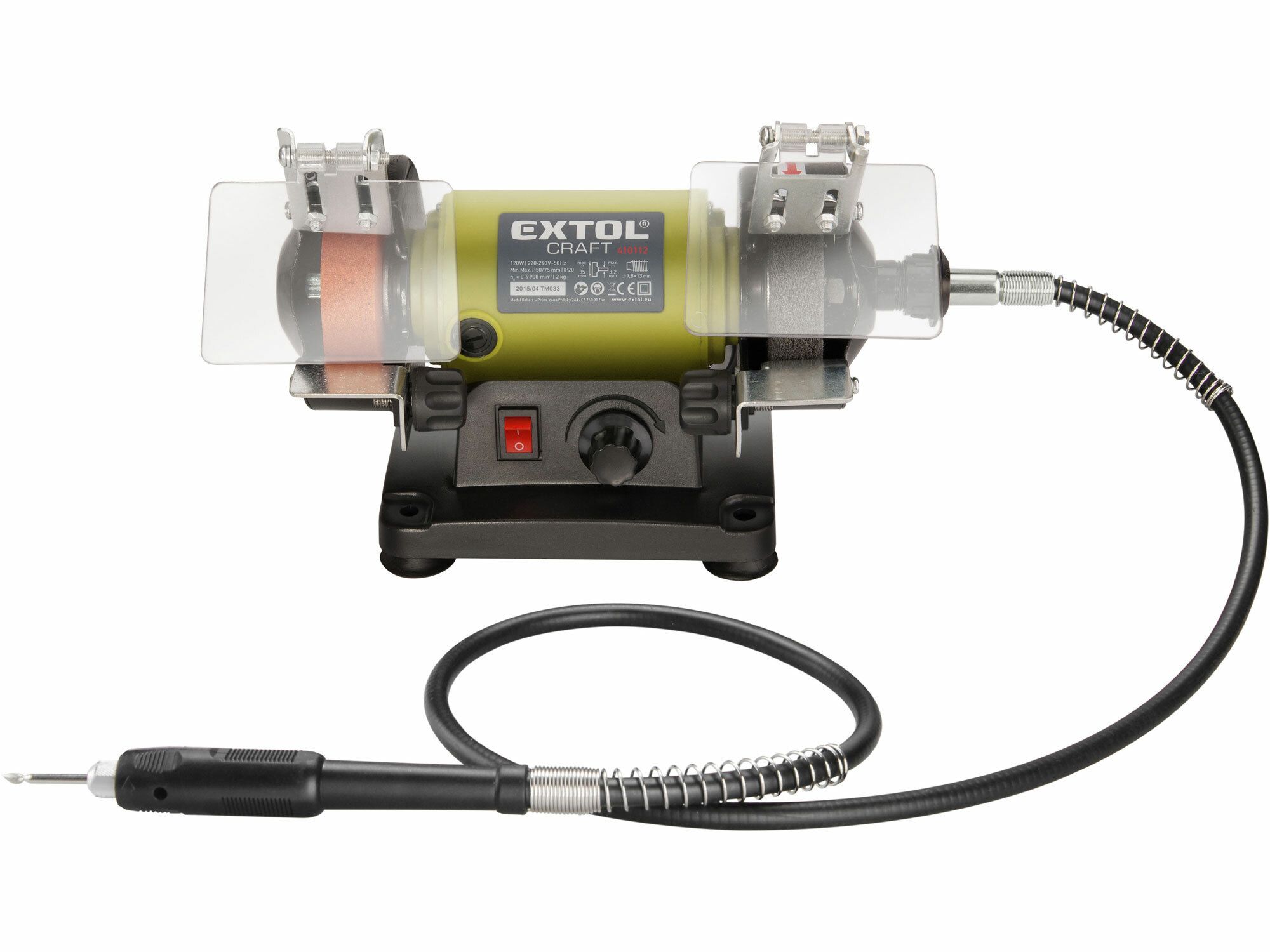 Bruska stolní dvoukotoučová s přímou bruskou 120W, EXTOL CRAFT