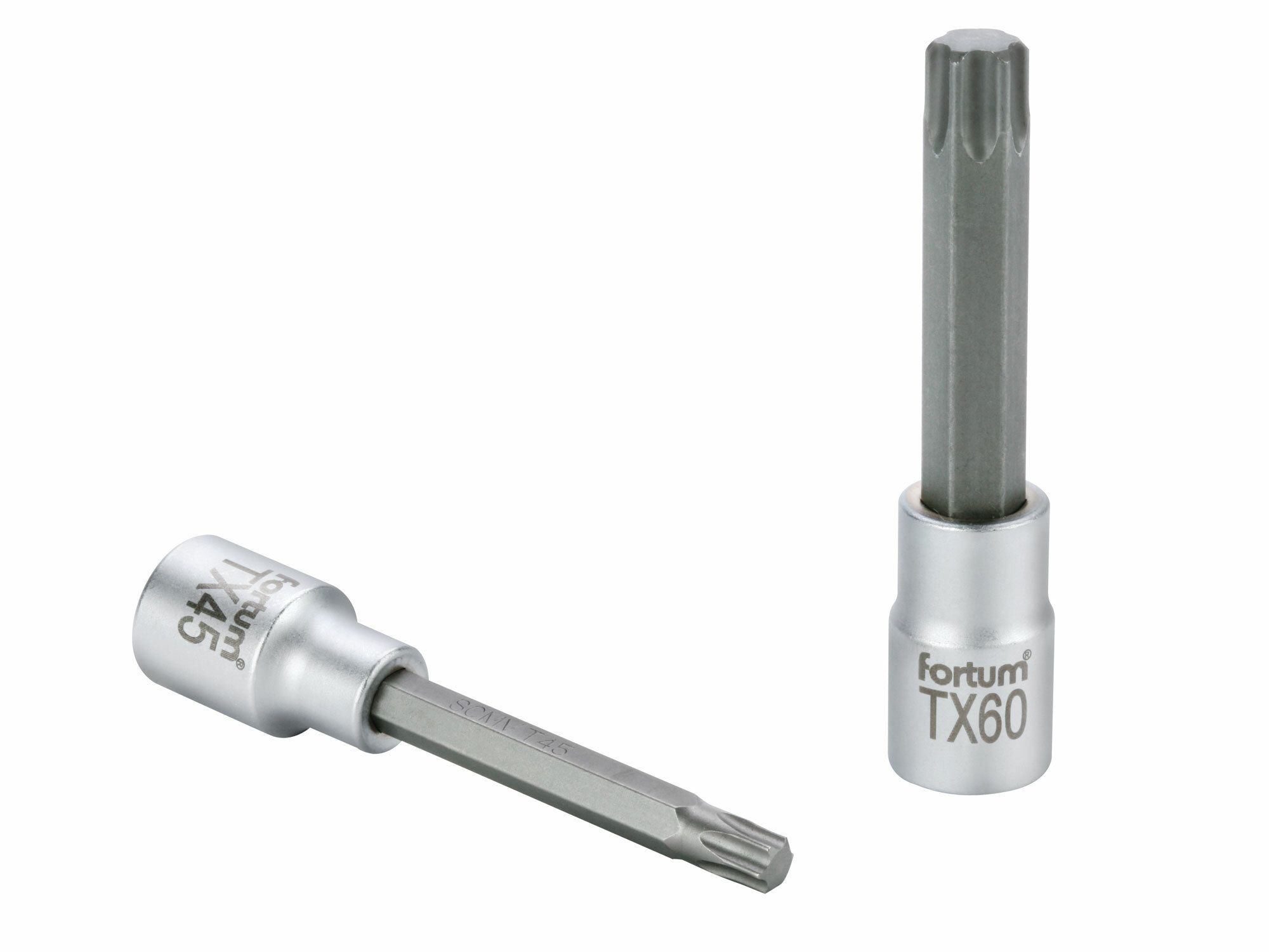 Hlavice zástrčná prodloužený TORX, 1/2", TX 45, L 100mm, CrV/S2, FORTUM