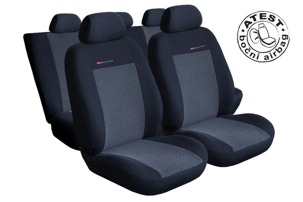 Autopotahy Dacia Duster II(FL), DĚLENÉ zadní opěradlo, od r. 2013, šedočerné SIXTOL