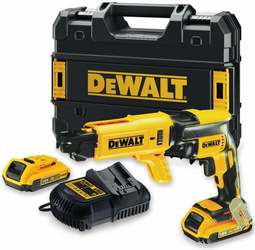 DeWALT DCF620D2K Aku bezuhlíkový šroubovák na sádrokarton 18V Li-Ion 2 x 2,0 Ah