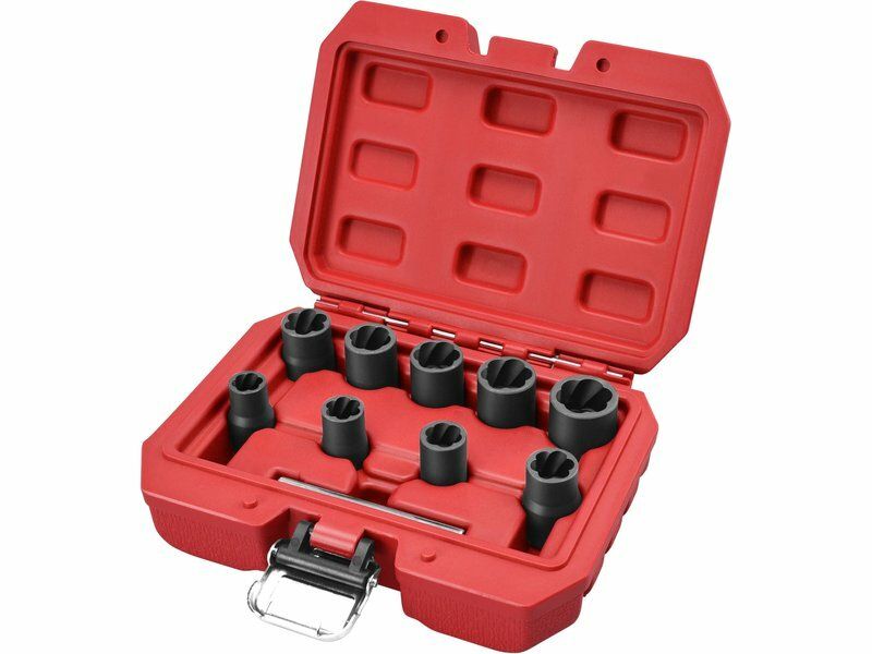Hlavice na uvolňování šroubů a matic, sada 10ks, 3/8", 10-19mm, CrMo EXTOL-PREMIUM