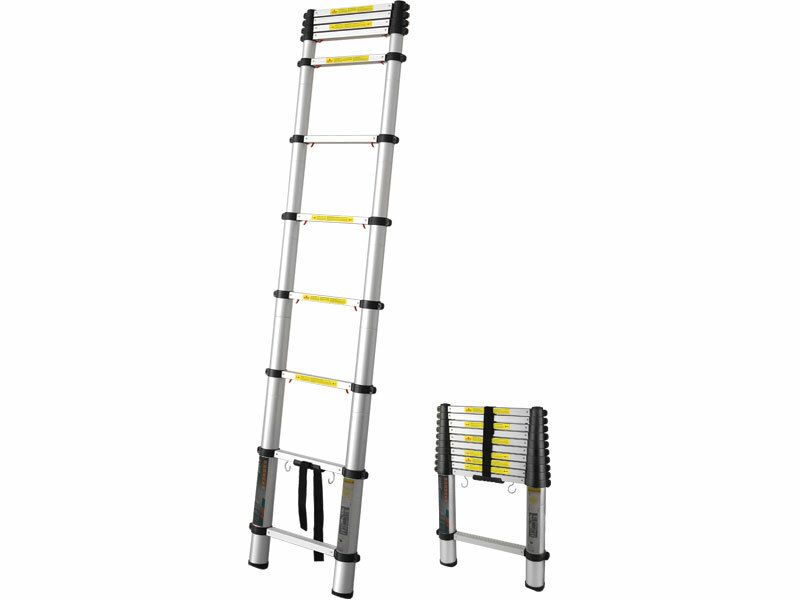 Žebřík teleskopický, 2,6m, max. výška 2,6m, výška složeného žebříku 0,68m, EXTOL PREMIUM