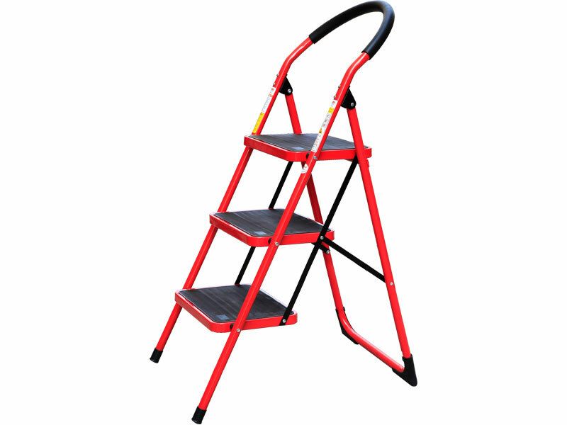 Schůdky skládací ocelové, 3 stupně, nejvyšší schůdek 68cm, nosnost 150kg, EXTOL PREMIUM