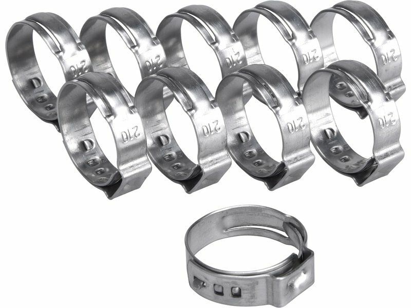 Spona na hadici, 10ks, Ř21mm, INOX, EXTOL PREMIUM