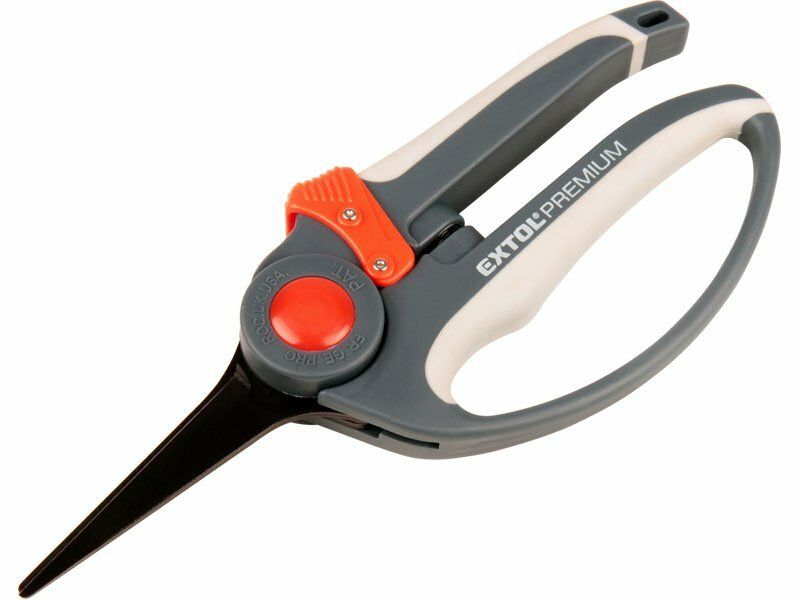 Nůžky zahradnické přímé, 215mm, rukojeť s chráničem prstů, HCS, EXTOL PREMIUM