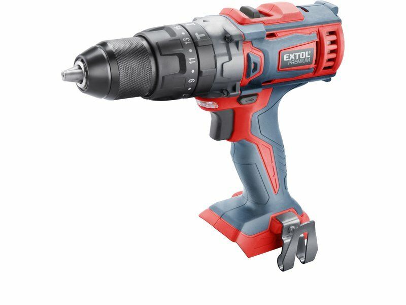 Vrtací šroubovák aku s příkl. SHARE20V, 20V Li-ion, bez baterie a nabíječky EXTOL-PREMIUM