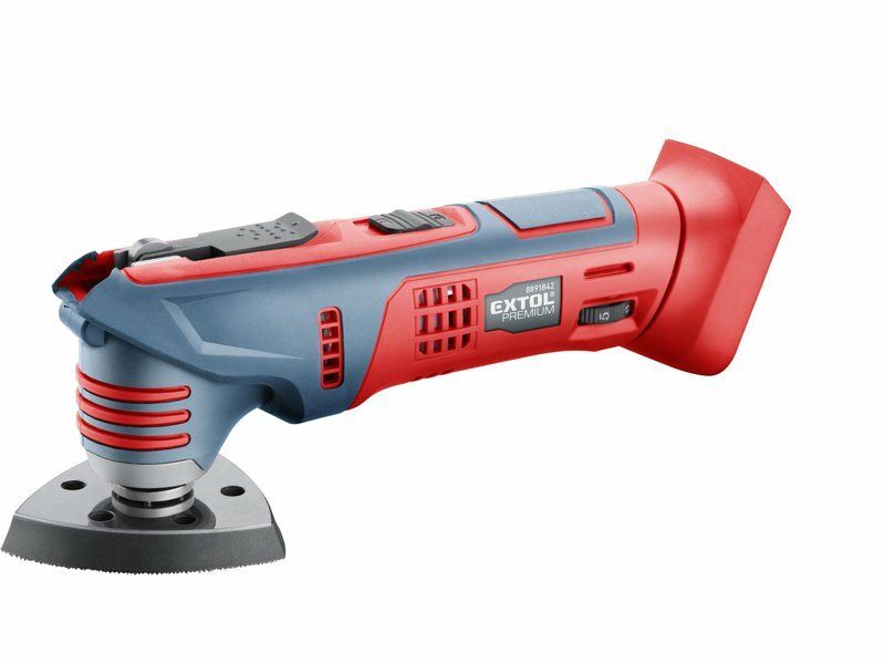 Bruska multifunkční aku SHARE20V, rychloupínací, 20V Li-ion, bez baterie a nabíječky EXTOL-PREMIUM