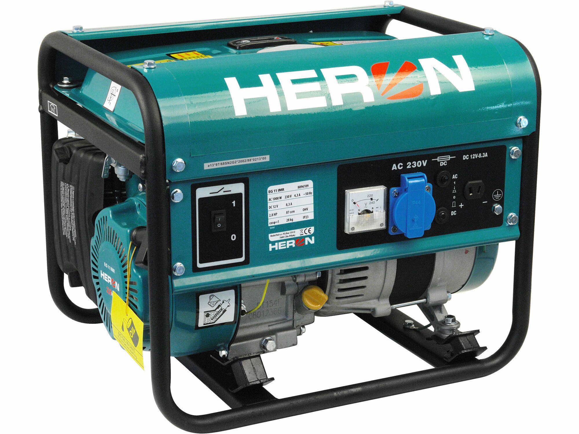 Elektrocentrála benzínová 2,8HP, 1,1kW, HERON, EG 11 IMR, 8896109, záruka 3 roky