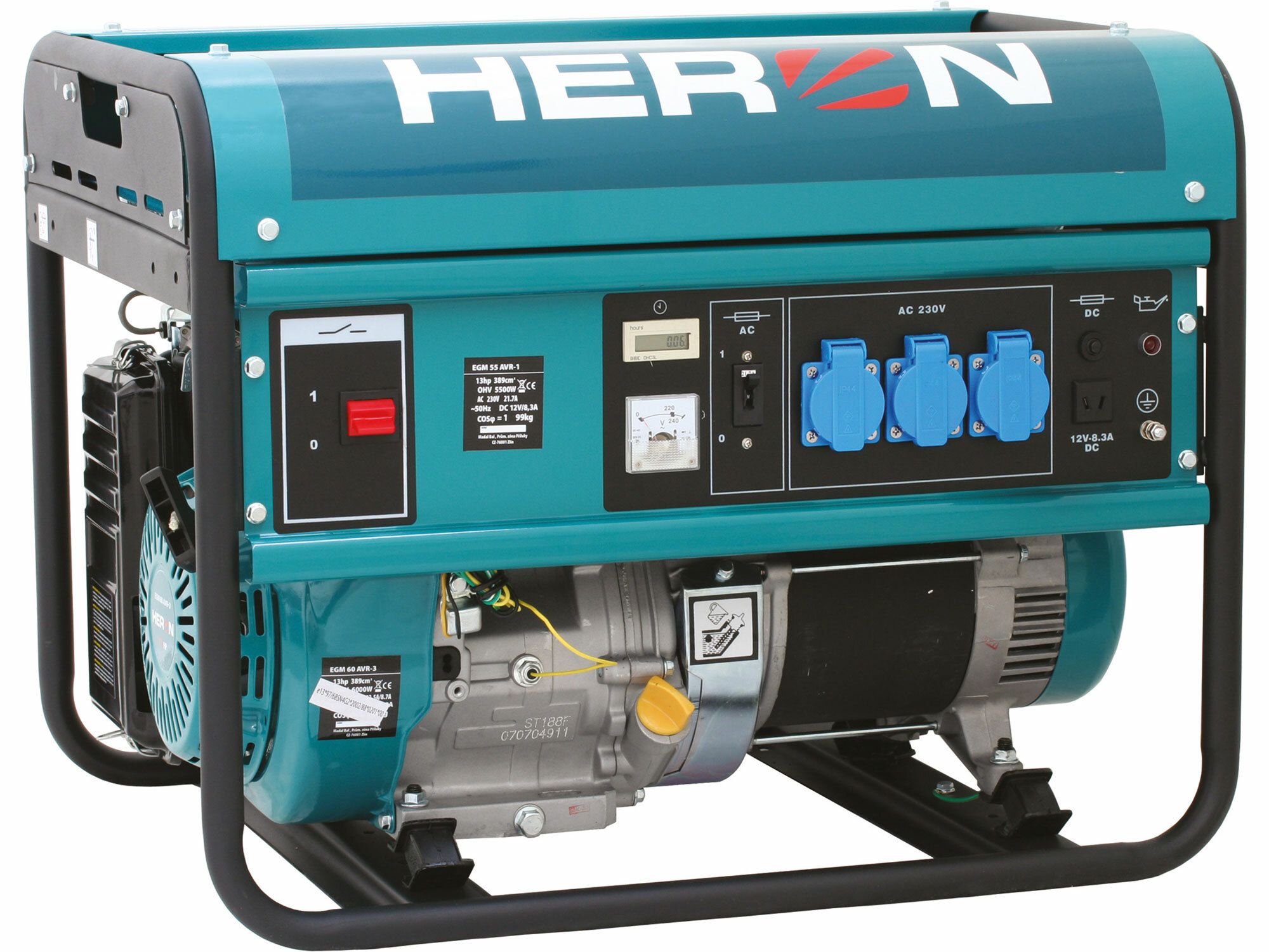 Elektrocentrála benzínová 13HP, pro svařování, 5,5kW, HERON, EGM 55 AVR-1, záruka 3 roky