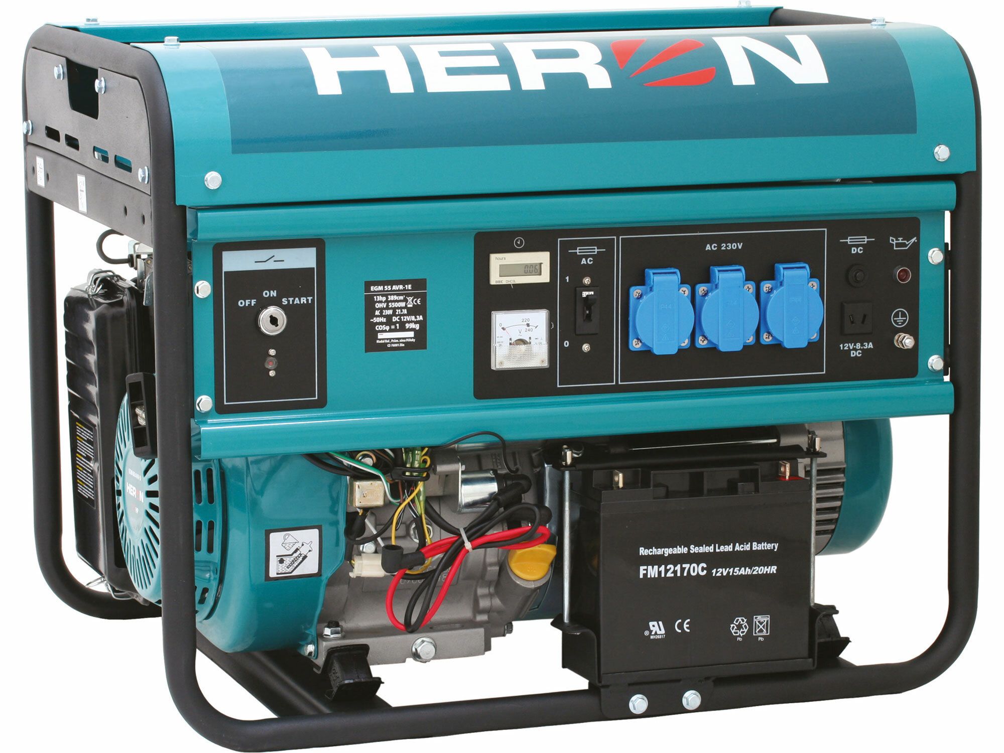 Elektrocentrála benzínová 13HP, pro svařování, elektrický start, 5,5kW, záruka 3 roky HERON