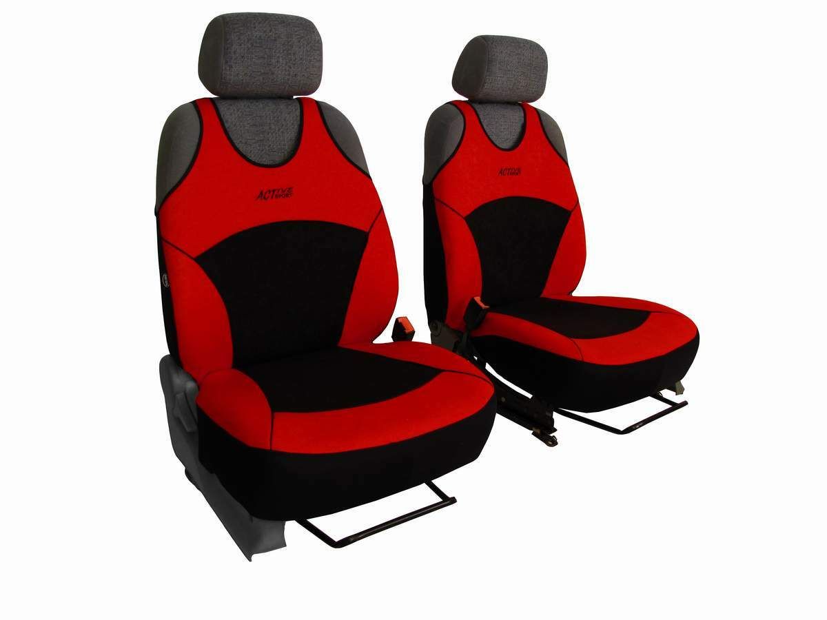 Autopotahy Active Sport Alcantara, sada pro dvě sedadla, červené SIXTOL