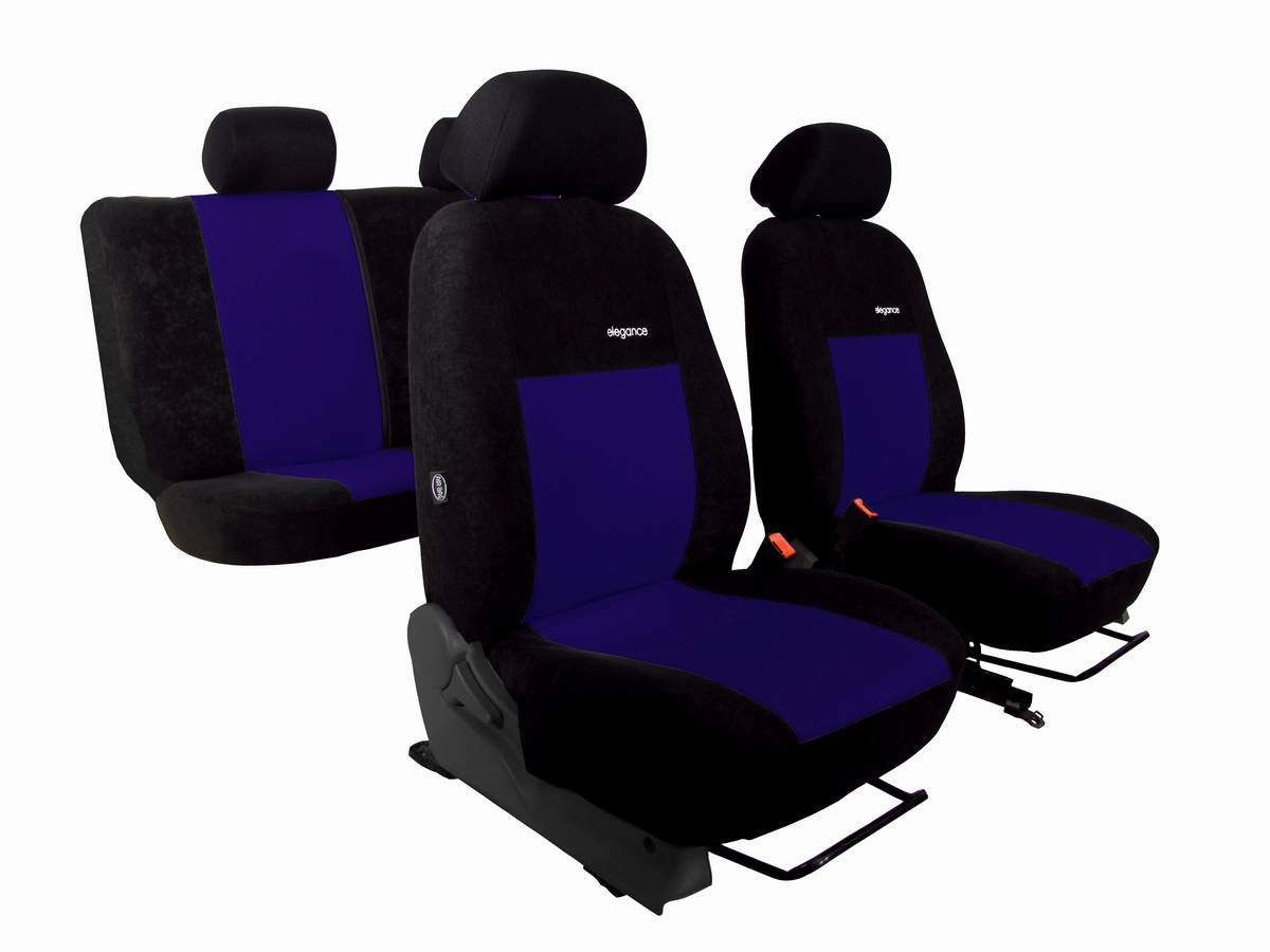 Autopotahy Volkswagen Golf V, od 03-09, dělené zadní opěr. ELEGANCE ALCANTARA černomodré SIXTOL