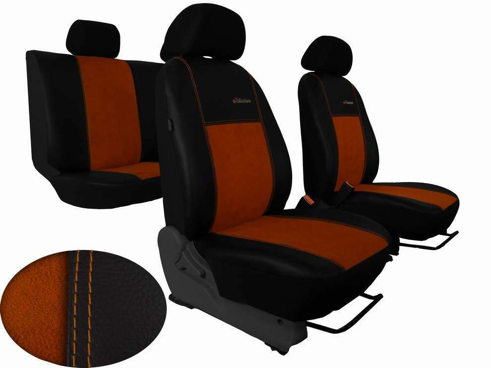 Autopotahy Volkswagen Golf IV, od r 1997-2006, kožené s alcantarou EXCLUSIVE hnědé SIXTOL