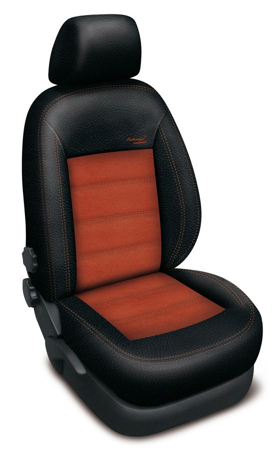 Autopotahy Peugeot 2008, od r. 2014, AUTHENTIC VELVET černooranžové SIXTOL