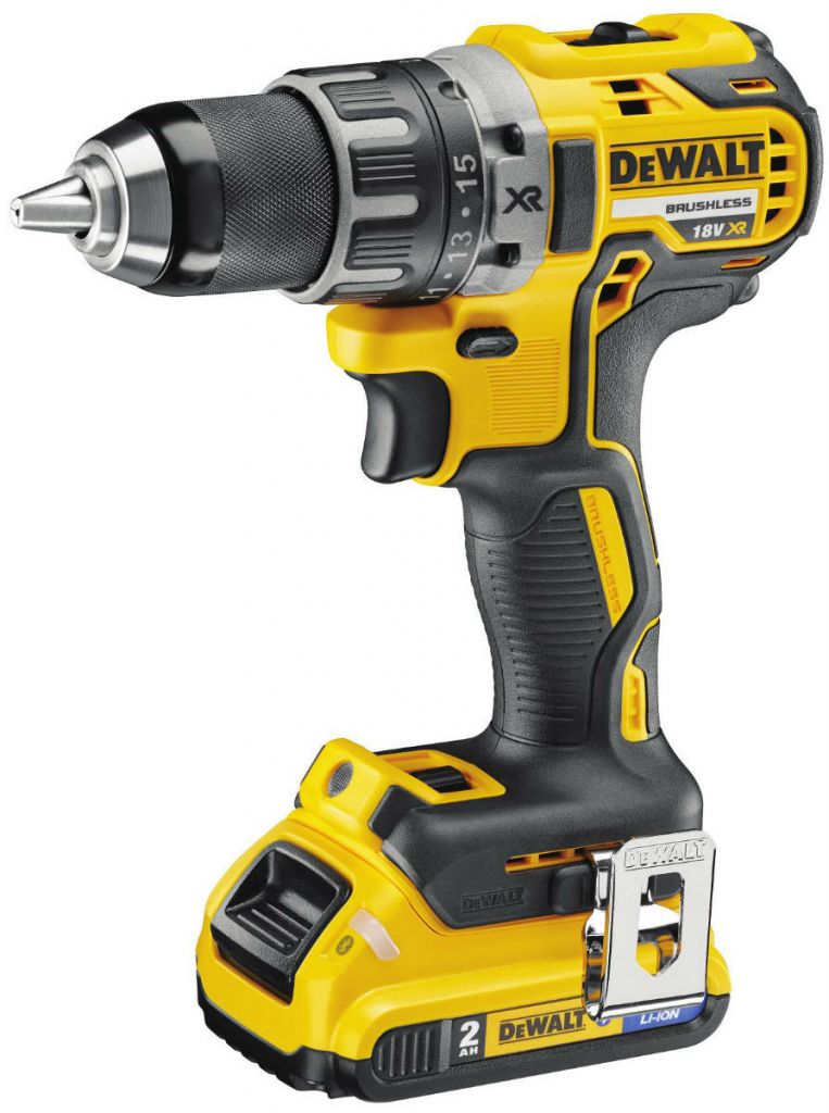 Aku bezuhlíková vrtačka/šroubovák 18V, 2x2,0Ah XR Li-Ion Bluetooth DeWalt