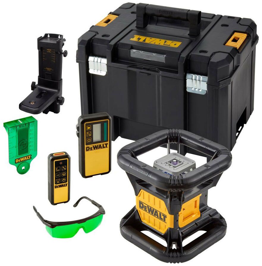 Rotační laser s olovnicí a zeleným paprskem 2,0Ah DeWALT
