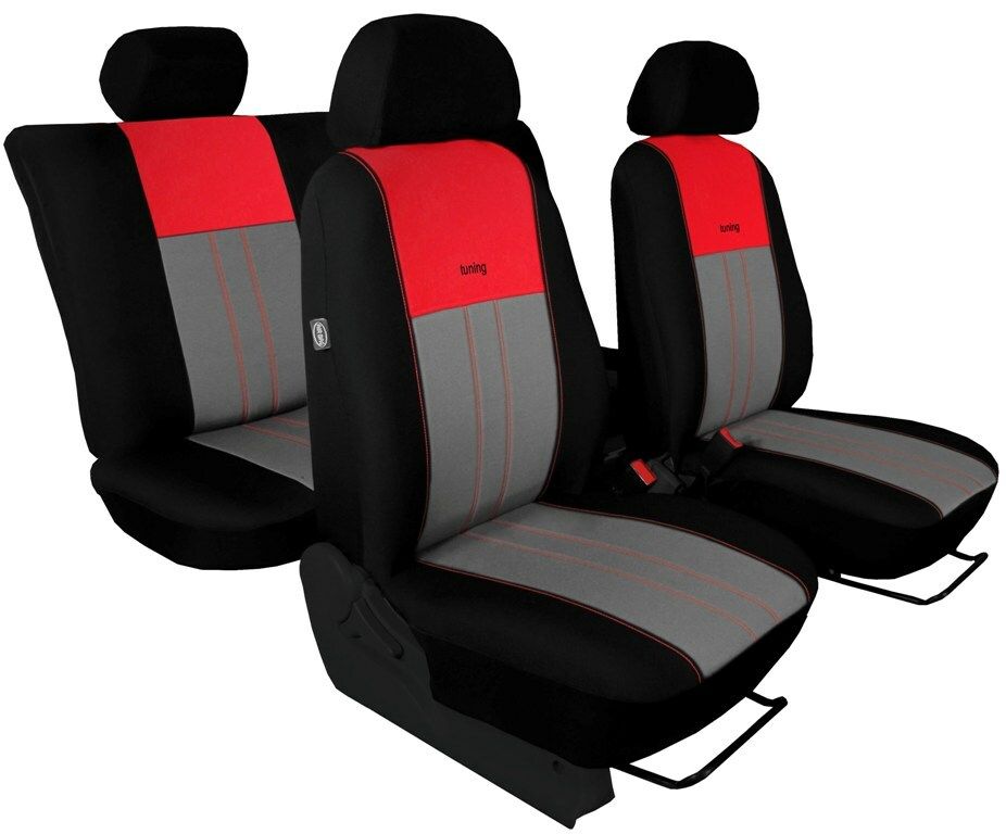 Autopotahy DUO TUNING červenočerné SIXTOL