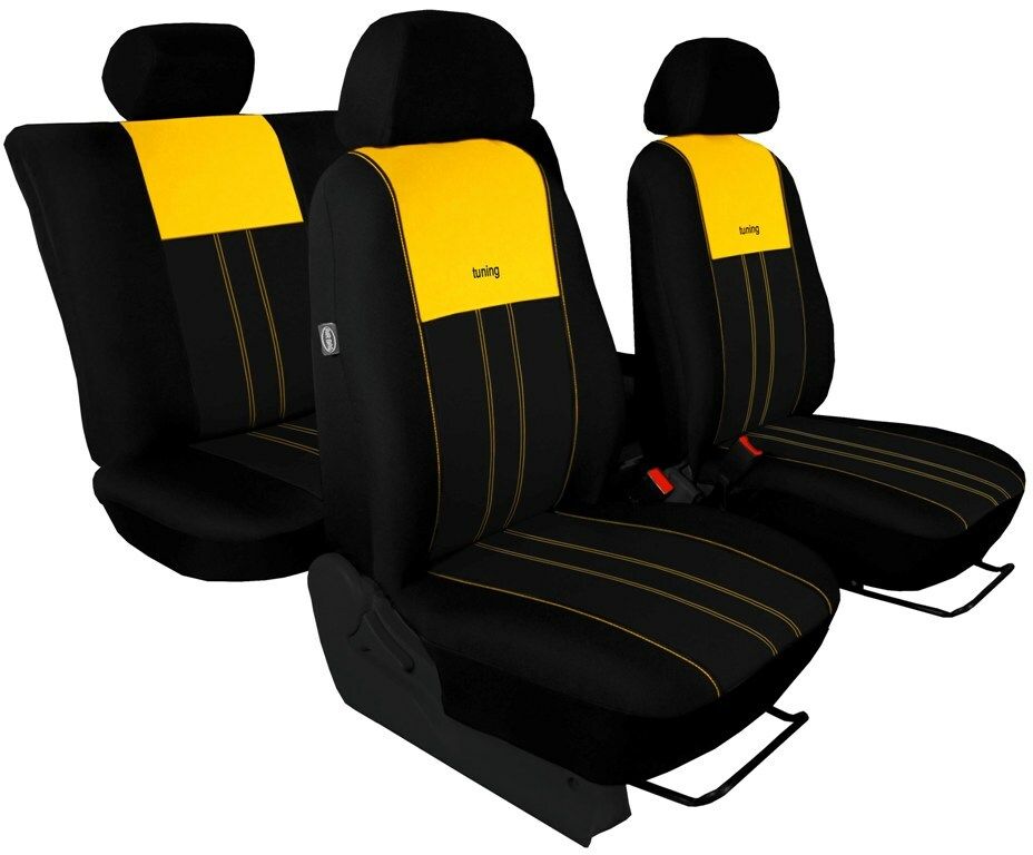 Autopotahy DUO TUNING žlutočerné SIXTOL
