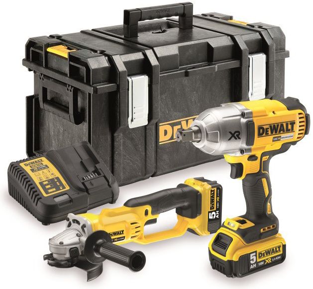 Kombo sada aku nářadí 18V DeWALT DCK269P2, utahovák + úhlová bruska