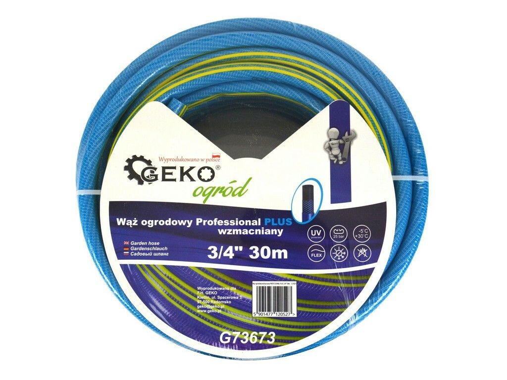 Hadice zahradní PROFESSIONAL PLUS modrá 3/4", 30 m, GEKO