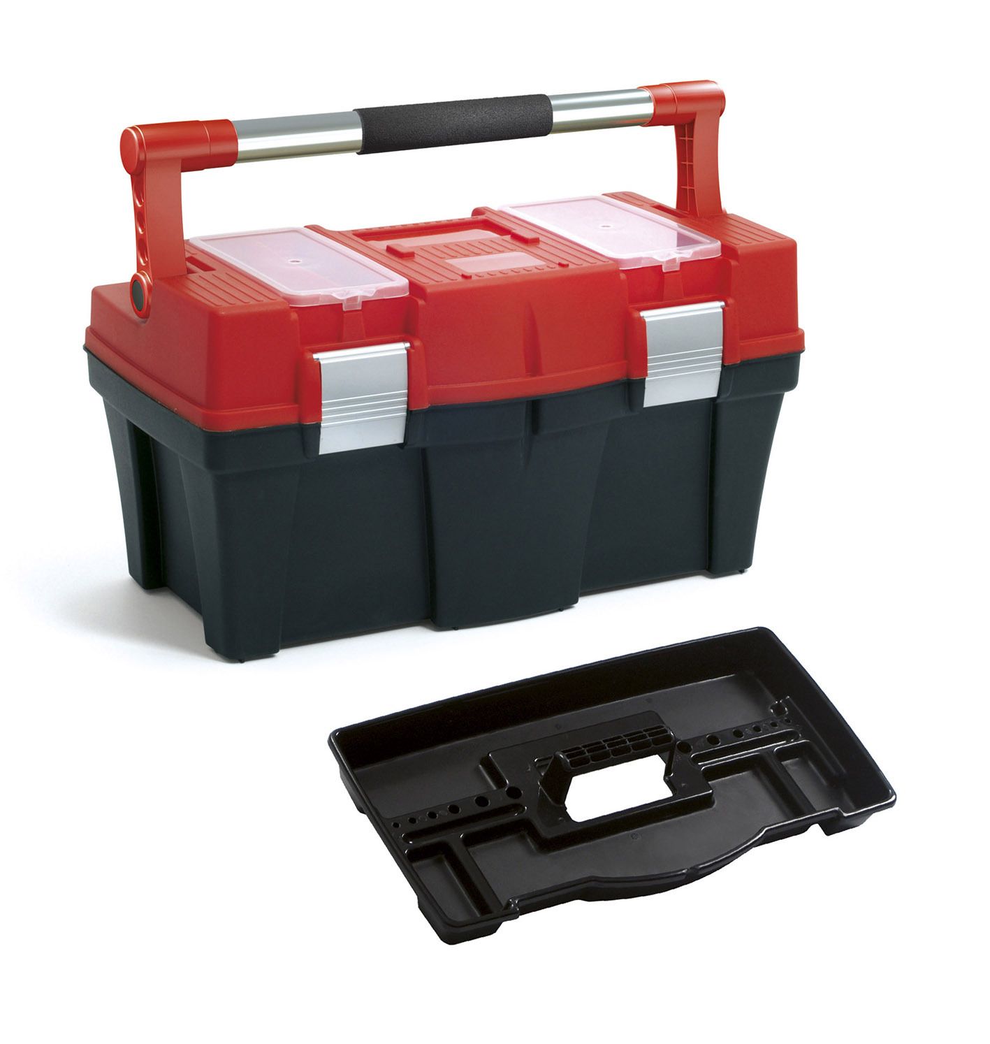 Plastový box na nářadí 18", nosnost 13 kg, PRACTIC, 2 organizéry na víku Prosperplast