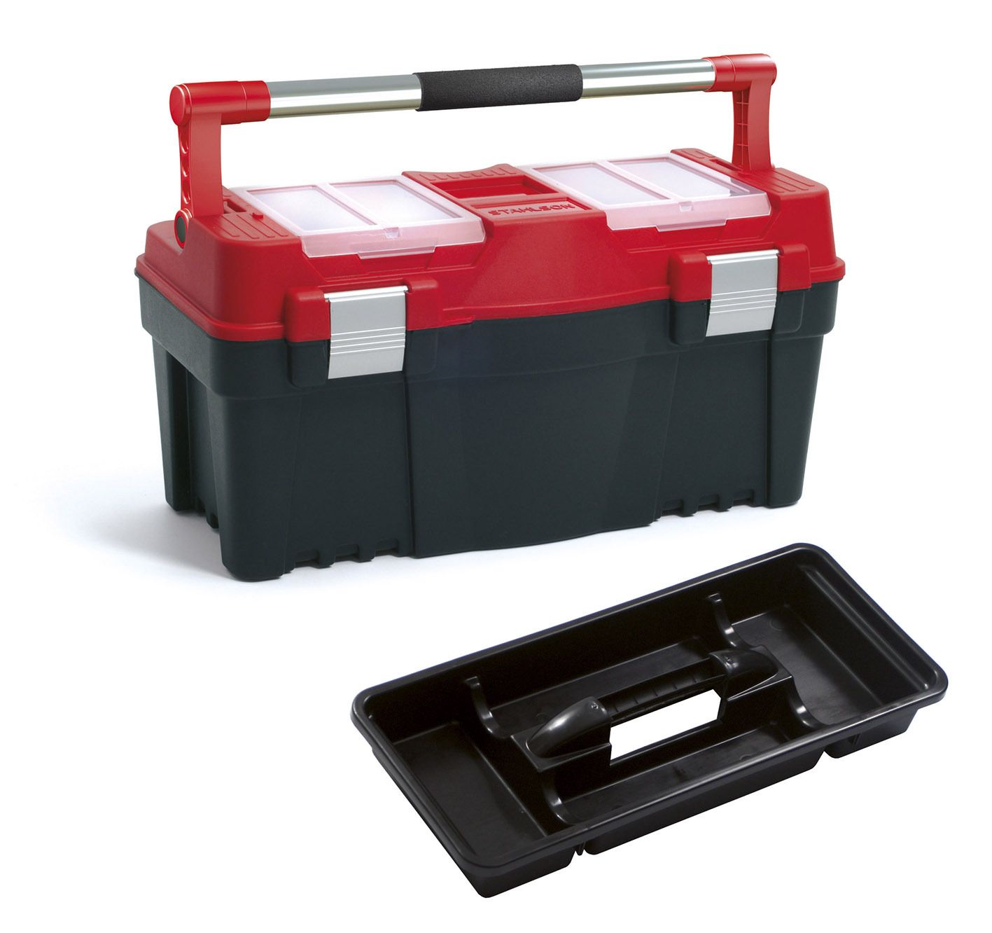 Plastový box na nářadí 22", nosnost 20 kg, PRACTIC, 2 organizéry na víku Prosperplast