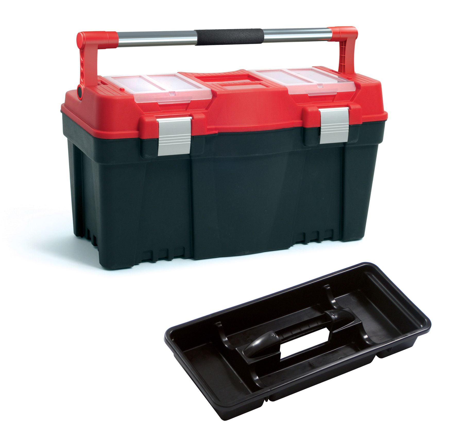 Plastový box na nářadí 23,5", nosnost 25 kg, PRACTIC, 2 organizéry na víku Prosperplast