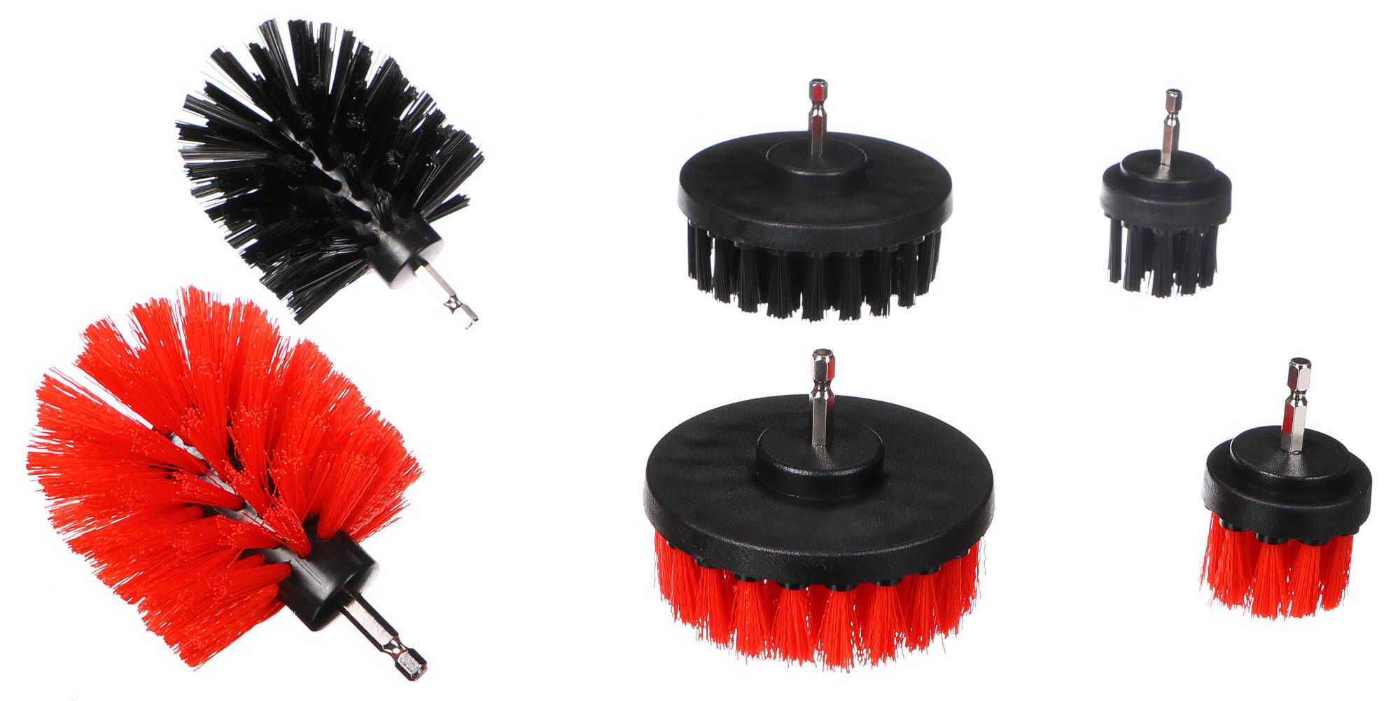 Levně Sada kartáčů na vrtačku pro čištění auta CAR DETAILING DRILL BRUSH 6, 6ks SIXTOL