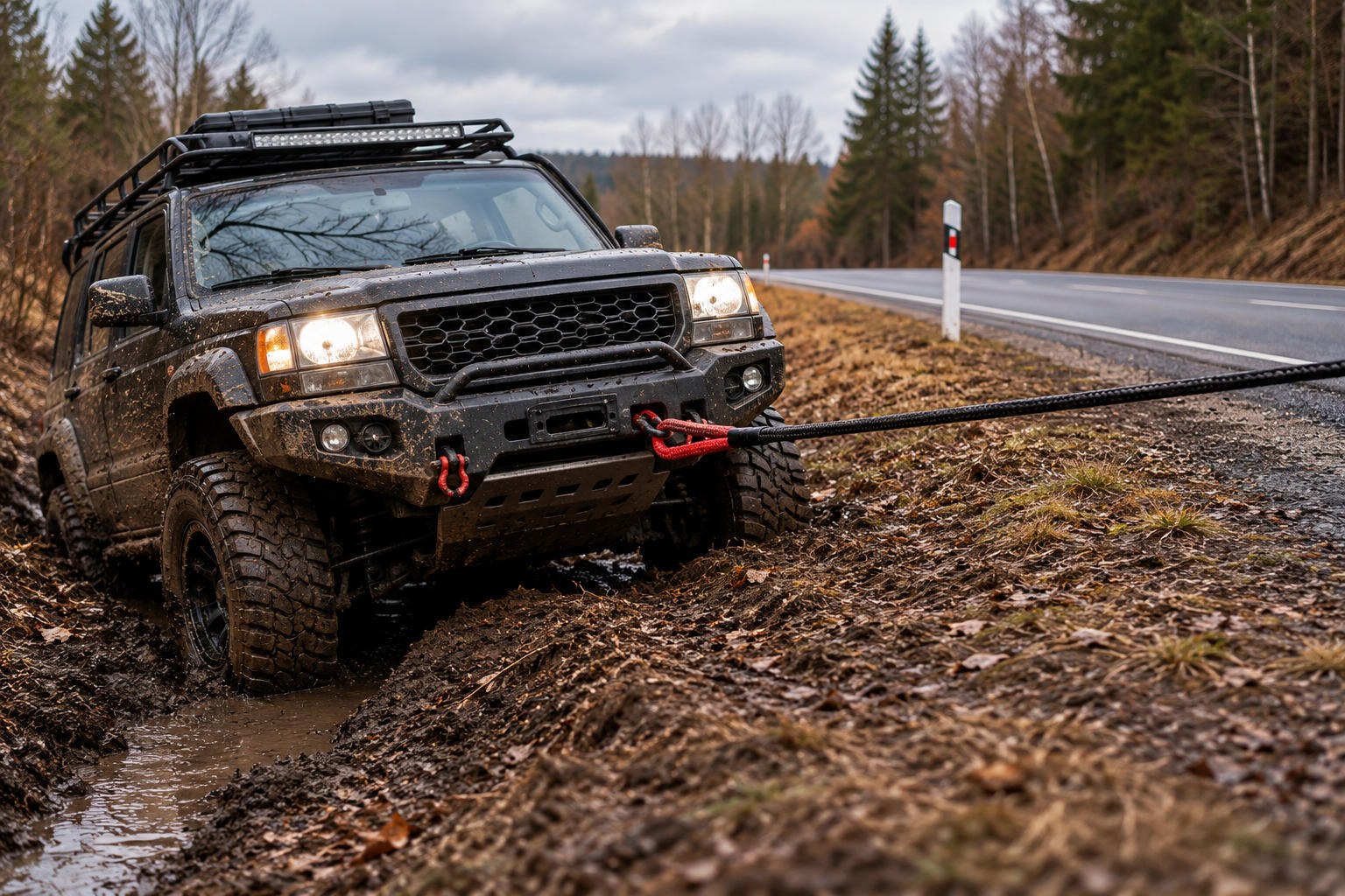 SIXTOL SX1367 Vyprošťovací lano CAR RECOVERY 3, délka 9 m, nosnost 13 t