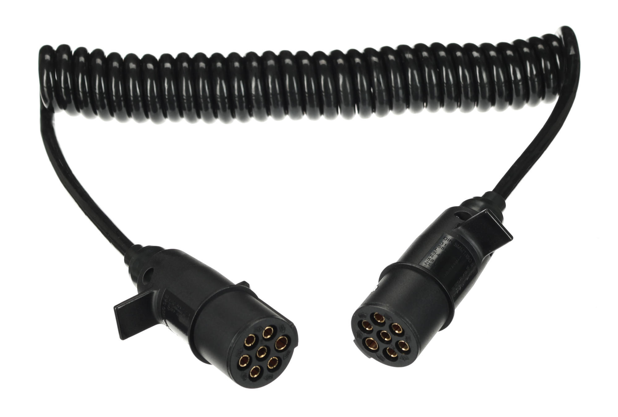 Propojovací spirálový kabel 7pin typ N TRAILER CABLE 11, plastová zástrčka, 24V, 3,5m SIXTOL