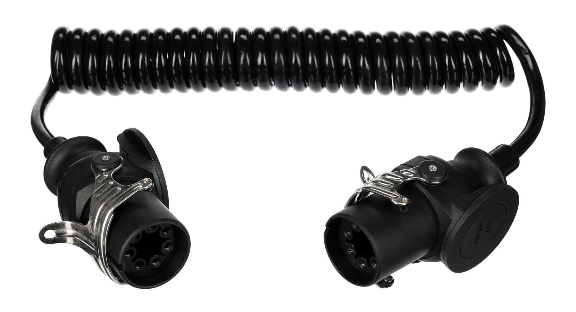Propojovací spirálový EBS kabel 7pin TRAILER CABLE 14, 24V, 3,5m SIXTOL
