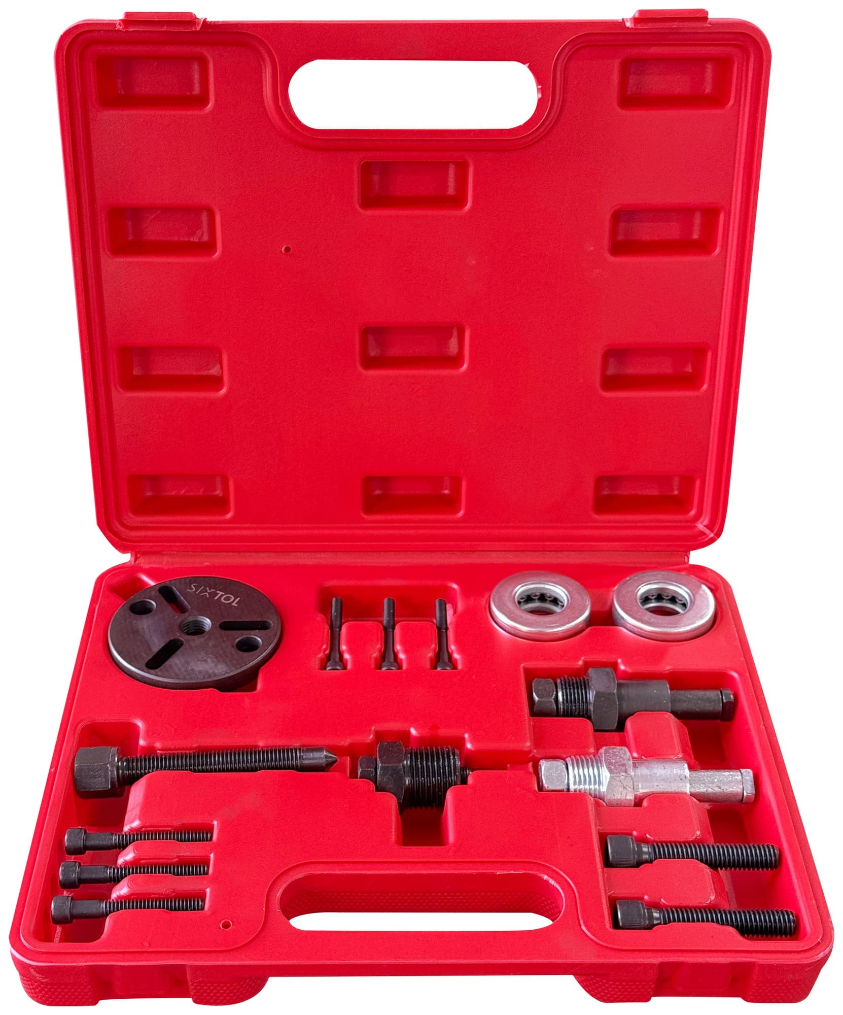 Fotografie Sada na demontáž spojky kompresoru klimatizace MECHANIC AC SET 2, 15 ks SIXTOL