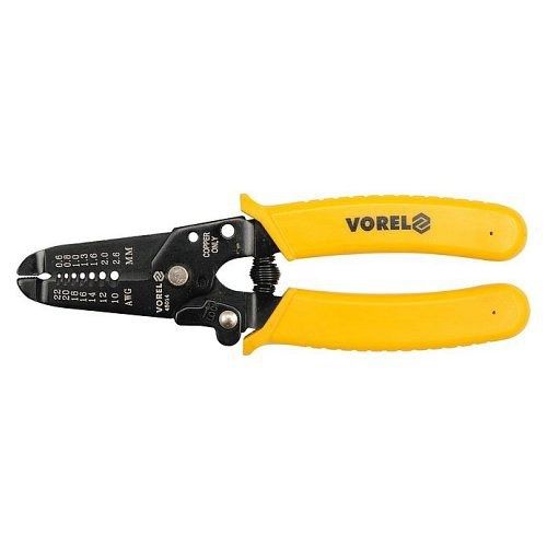Kleště odizolovací 185mm, tvrdost HRC 50-53, kabel AWG 22-10, VOREL TOYA