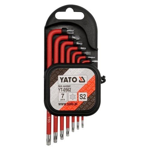 Sada klíčů TORX s otvorem, 7 ks, YATO