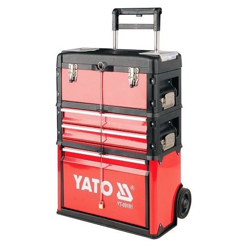 Vozík na nářadí 3 sekce, 2 zásuvky, YATO-09101