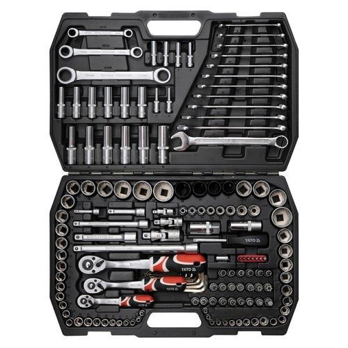 Gola sada 1/2", 3/8", 1/4" + příslušenství, 150 ks, YATO