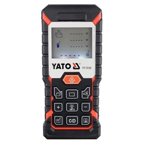 Laserový měřič vzdálenosti, úhlu, obvodu, objemu, max. 40m, YATO