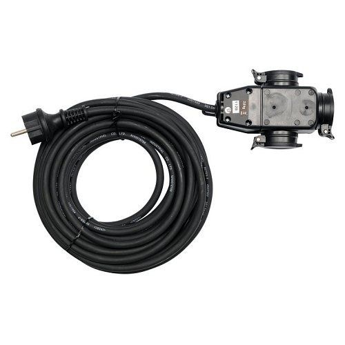 Prodlužovací kabel s gumovou izolací, 10m, 3 zásuvky YATO
