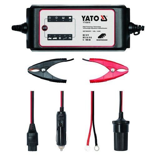 Nabíječka elektronická s mikroprocesorem, 12 V, YATO