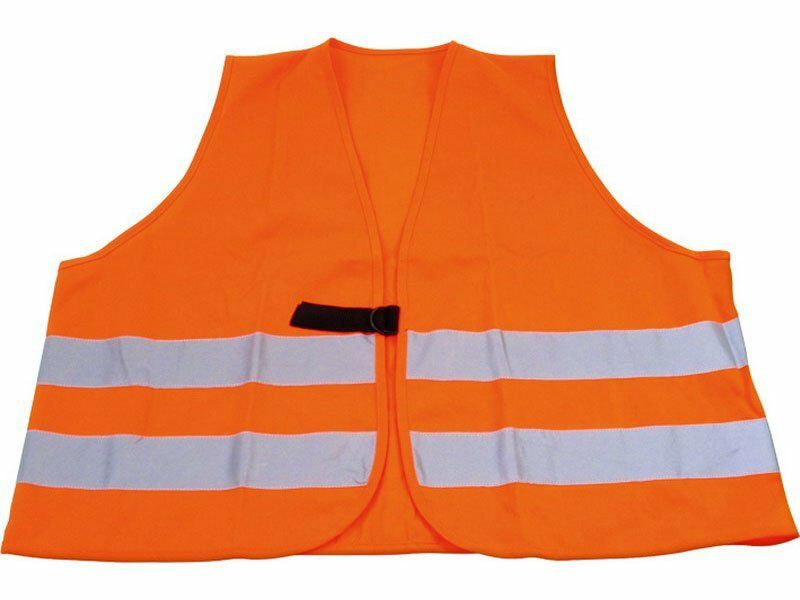 Signální vesta s reflexními pásky-oranžová, univerzální velikost, polyester, PE