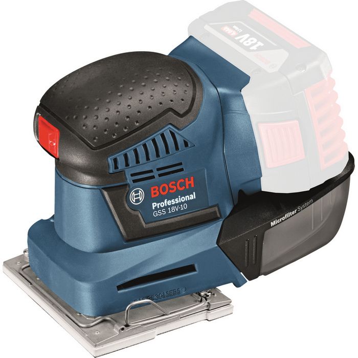 Aku vibrační bruska Bosch GSS 18V-10 Professional (bez baterie a nabjíečky), 06019D0200
