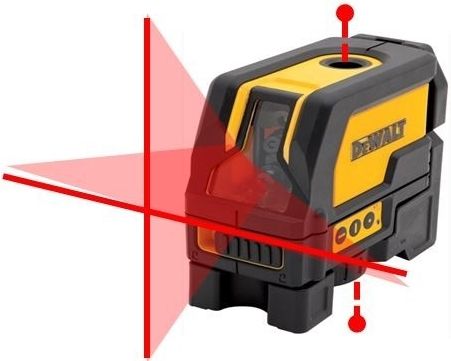 Laserový kříž s olovnicí DeWalt