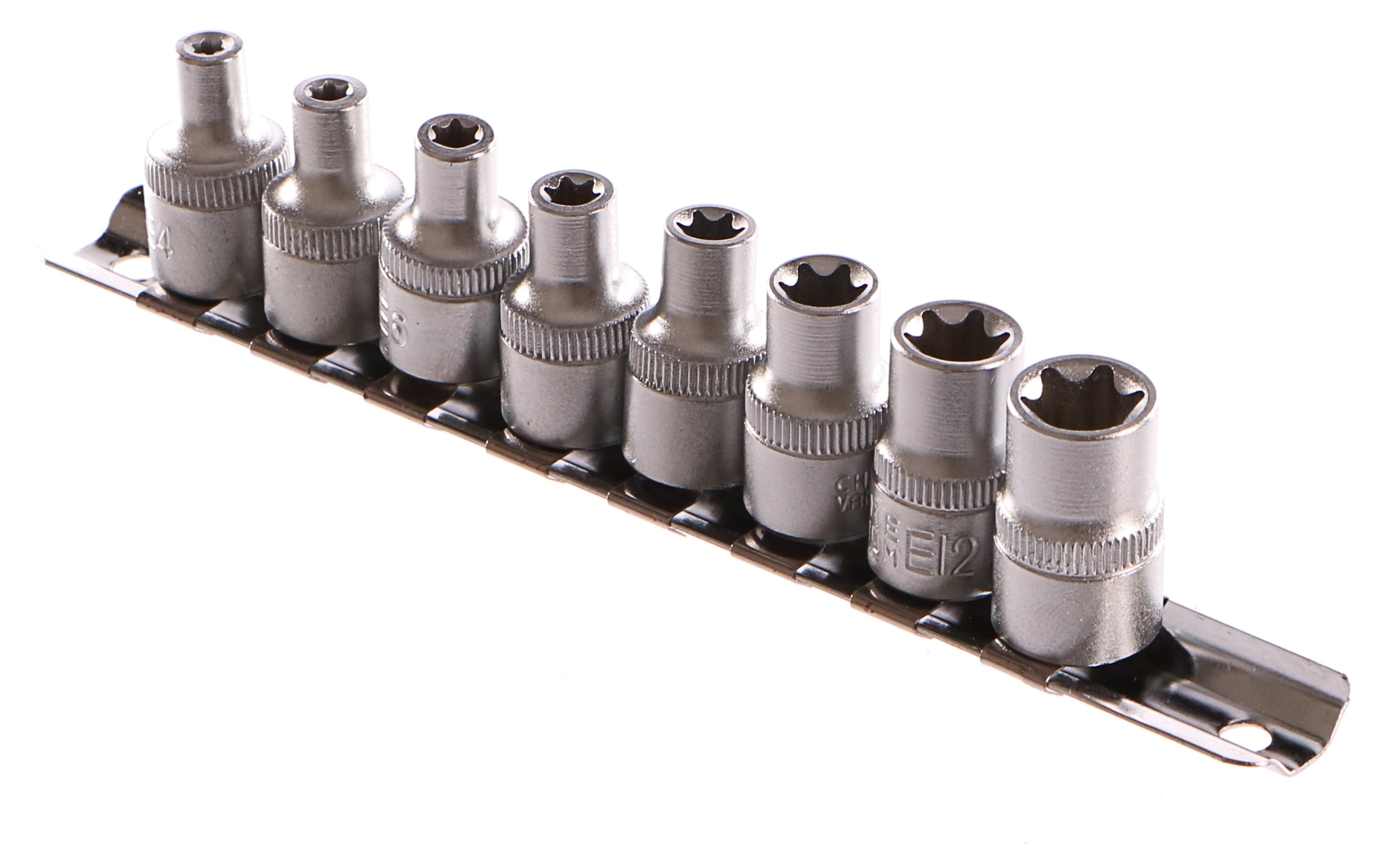 Hlavice nástrčné TORX 3/8", sada 7ks, 4-14mm, CrV, GEKO
