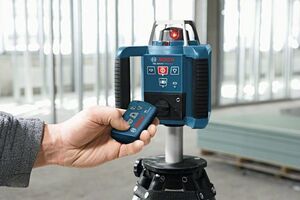 Rotační laser Bosch GRL 300 HV + přijímač, měřící lať Professional, 061599403Y